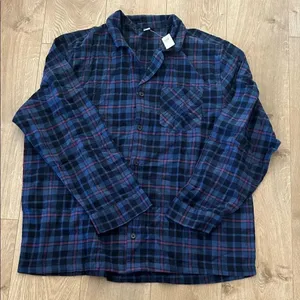 Old Navy Two Piece Pajama Sleepwear, Blue/Red Flannel, Size XXL, NWT thumbnail 2