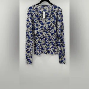 J.Crew Sheer mesh cardigan top in toile print thumbnail 5