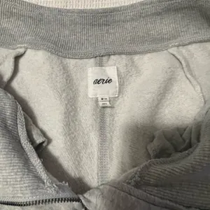 Aerie Light Gray Jogger Sweatpants Zip Up Casual Cozy Athleisure Normcore thumbnail 11