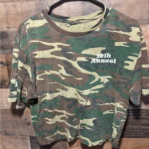 Camo 'The Last Cast' Graphic Crop Top thumbnail 2