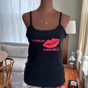 Y2K Vintage David and Goliath Totally Kissable Tank Top Cami Bimbocore Glam XL thumbnail 9