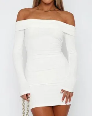 White Fox Long Sleeve Mini Dress thumbnail 1