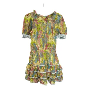 LoveShackFancy Pastel Fields Scoop Neck Safiya Mini Dress Size S thumbnail 11