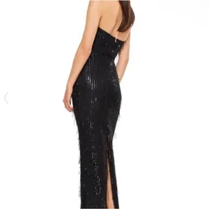 NWT‎ Nookie Karma Strapless Black Sequin Gown XS thumbnail 4