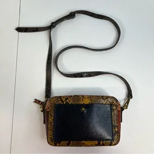 Madewell The Transport‎ Camera Bag Colorblock Snake Embossed Edition Rusted Tin thumbnail 3