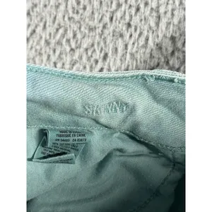 American Eagle Jeans Women 4 Regular Low Rise‎ Skinny Green Denim Pants thumbnail 9