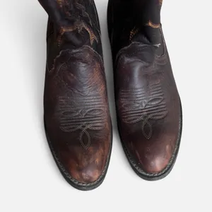 Brown Leather Western Cowgirl Masterson RB7467 Cowboy Boots Womens 8M thumbnail 3