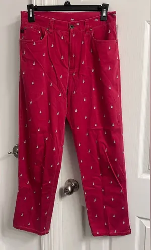 Ralph Lauren Red Sailboat-Print Dress Capris thumbnail 1