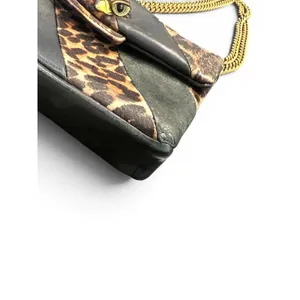 Kurt Geiger Soho small crossbody purse shoulder bag leopard print calf hair thumbnail 9