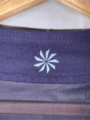 Athleta‎ Full Tilt Jacket Womens Lg Navy Blue Mesh Panels Yoga Workout Full Zip thumbnail 9