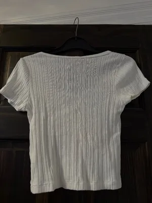 Brandy Melville new white ribbed top thumbnail 3
