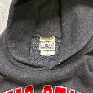 Vintage Lee Heavyweight Ohio State Buckeyes Grey Cotton Hoodie Sweatshirt thumbnail 3