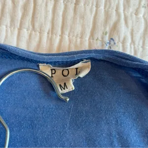 POL Women’s Front Pocket Relaxed Lightweight Long Sleeve Knit Top Casual‎ Blue thumbnail 3