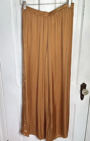 Young Fabulous and Broke Aiko Silky Satin Wide Leg High Waist Pant W1538 Sz S thumbnail 8