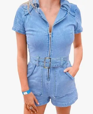 Denim Romper thumbnail 1