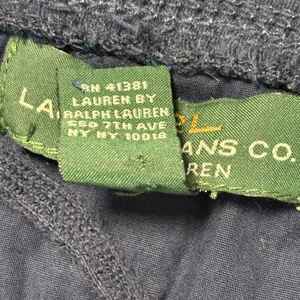 Vintage LRL Lauren Jeans Co Ralph Lauren Striped Lace Up 3/4 Sleeve Top Women S‎ thumbnail 10