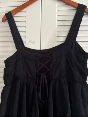 line and dot Maxine Tiered Maxi Dress Color Black Size MD thumbnail 8
