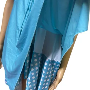 Hula Honey Blue Polka Dot Halter Tie Layered Tankini Top Womens Plus Size 3X thumbnail 5