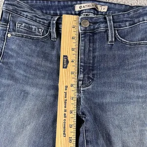 Athleta Jeans Womens 2 Sculptek‎ Skinny Low Rise Dark Wash Denim Pants Boho Chic thumbnail 7