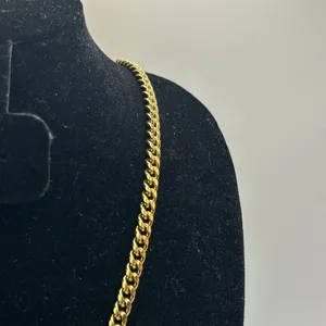 Real Gold Cuban Chain 5mm 22 Inch Mens Plated Miami Solid Layering Everyday thumbnail 3