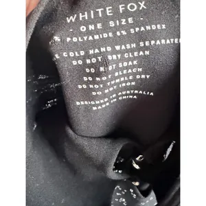 White Fox Black Silver Sequin Strapless Maxi Dress Cutout Going Out One Size thumbnail 5