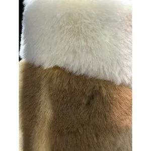 Faux Fur Coat Collared Button Close Women's Medium Black/Camel/Ivory MobWife NEW thumbnail 5
