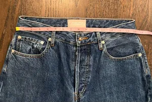 Everlane High Rise Curvy 90s Cheeky Straight Blue Women's Jeans thumbnail 5