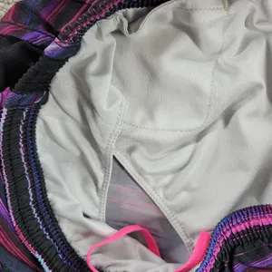 Nike Dri Fit Womens Tiempo Running Shorts L Black Pink Purple Stripes Athletic thumbnail 11