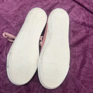 Gap 8.5 light satin pink water stain converse shoes thumbnail 3