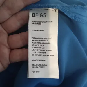 Figs casma scrub women's top 3 pocket extra large blue color thumbnail 5