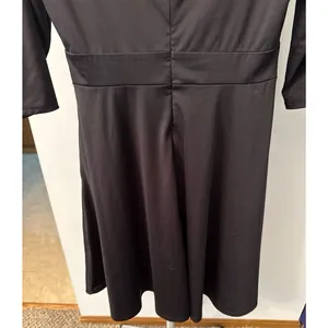 Nmoder Women's black Quarter‎ Sleeve Midi V-Neck Polyester Dress Size XL thumbnail 6