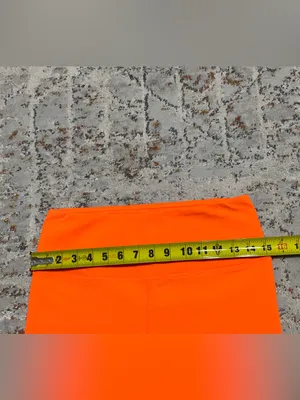 Yogalicious High-Waisted Neon Orange Biker Shorts size Medium thumbnail 4
