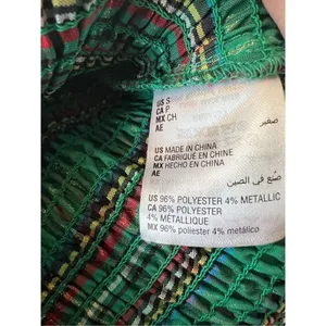 NWT! INC International Concepts Green Red Metallic Plaid Belted Midi Dress Small thumbnail 6