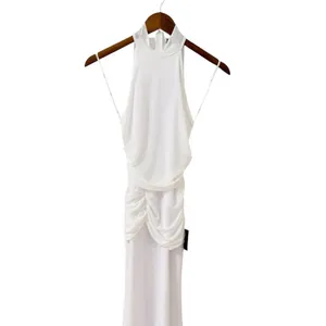 Lulus Audra White Mesh Mock Neck Bodycon Midi Dress size S NWT thumbnail 6