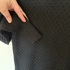 Athleta Merino Wool Blend Honeycomb Knit Pullover Sweater Minimalist Black Small thumbnail 4