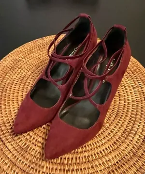 Kelly‎ and Katie Elegant Burgundy Women's Shoes heels pumps, size 7 thumbnail 1