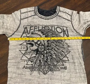 Affliction Reversible Thermal Shirt Mens XL Gray Long Sleeve Y2K Cyber thumbnail 5