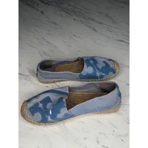 Tory Burch Women Blue Canvas Patent Leather Logo Espadrille Flats Size‎ 10 thumbnail 6