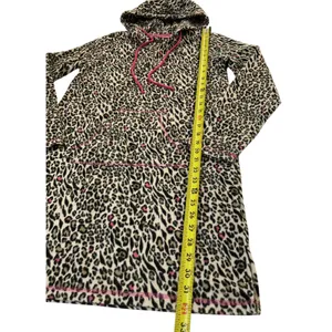 Jennifer Moore Jenni Intimates Women’s Sleep Hoodie Dress Leopard Size XS #D1 thumbnail 5