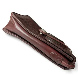 Brighton Oxblood Leather Vtg Croc Embossed Crossbody Bag Silver Buckle & Charm thumbnail 6