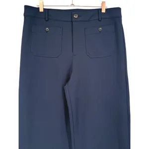 LOFT Womens Palmer Wide Leg Trouser Pants Navy Ponte Size 14 Nautical Preppy thumbnail 6