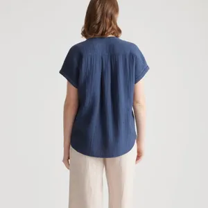 New 100% Organic Cotton Gauze‎ Roll Sleeve Shirt thumbnail 3