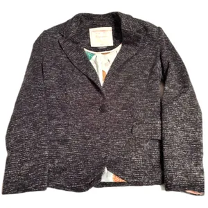 Anthropologie Cartonnier Knit Blazer Jacket – Tree Print Lining – Size XS thumbnail 1