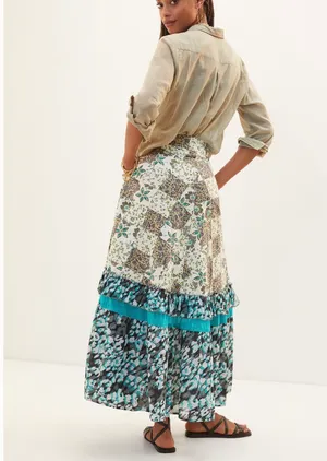 Anthropologie Floral Patchwork Maxi Skirt thumbnail 3