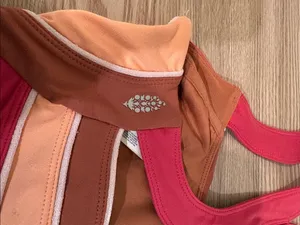 Free People Movement Pink and Brown Sports Bra Size Small thumbnail 3