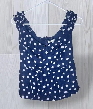 ABERCROMBIE & FITCH Women’s Polka Dot Zip Up Top thumbnail 2