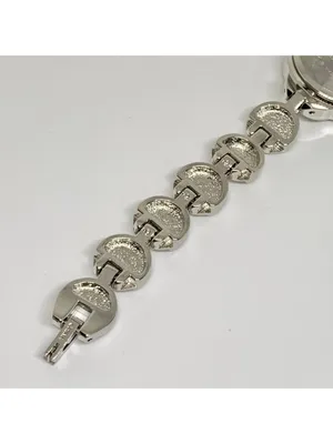 Q&Q SilverTone women’s watch 26mm quartz analog rhinestones up to 7.5” running thumbnail 9