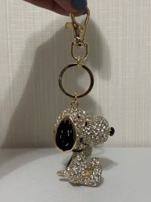 Snoopy rhinestone keychain Gold thumbnail 4