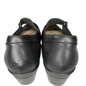 Clarks Collection Women's 8.5 Emslie‎ Lulin Mary Jane Pumps Black Comfort Heels thumbnail 8