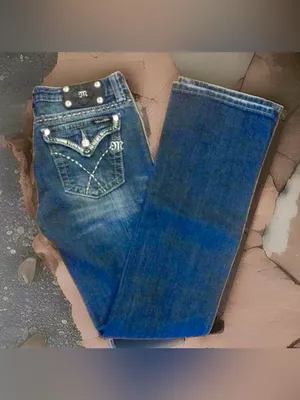 MISS ME Low Rise Boot Cut Jean Dark Wash Denim Sz 28 Flap Pockets JW5180B7 Y2K thumbnail 4
